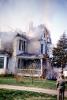 House on Fire, Burning Home, Residential, Building, 1950s