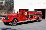 Callicoon Vol. Fire Dept, C.F.D, Hook and Ladder, Aerial, 1951 White Pirsch truck, New York, 1950s, DAFV10P02_19