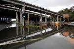 Richardson Bridge, High Tide Flooding, Global Warming, Climate Change, Flooding parking lot, Highway 101, Mill Valley, DASD01_218