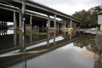 Richardson Bridge, High Tide Flooding, Global Warming, Climate Change, Flooding parking lot, Highway 101, Mill Valley, DASD01_219