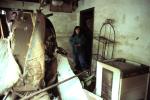 Inside a flooded house, drying, flood, Detritus, Sonoma County, 15 January 1995