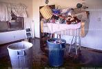 cleaning a flooded home, Trash Cans, Northern California, DASV02P02_09