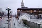 The Embarcadero, Waves splashing, Flooded Street, sidewalk, Global Warming, DASV05P01_01