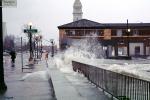 The Embarcadero, Waves splashing, Flooded Street, sidewalk