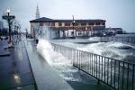 The Embarcadero, Waves splashing, Flooded Street, sidewalk, DASV05P01_10