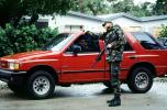 National Guard Soldier, Rifle, Hurricane Francis, 2004, SUV, DASV06P10_02