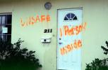 unsafe house, home, building, door, Hurricane Francis, 2004, DASV06P10_17