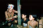 Native, Costume, Audience, Siberut, West Sumatra, Mentawai Islands, Indonesia, Spectators, EDAV03P09_04