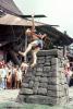 Acrobatic jumps, Stone jumping, War Dance, Nias, Sumatra, Indonesia, EDAV03P11_04