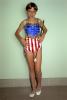 Girl, Costume, Baton, Patriotic, Cheerleader Twirler, Majorette, Ballerina, EDNV01P07_19