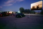 Movie Screen, Drive-in Theater, cars