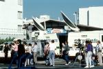 dish, Satellite Transmission, vans, cameras, Loma Prieta Earthquake (1989), 1980s