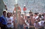 Water Spray, hot, cooling off, Spectators, Audience, People, Crowds, JFK Stadium, Live Aid Benefit Concert, 1985, EMCV01P09_12