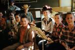 Cowboy Band, Clarinet, boys, hats, male, piano, music stand, 1950s