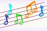 Musical Notes, Colorful, Treble Clef