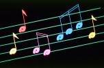 Musical Notes, Colorful, Treble Clef, EMSV01P01_09