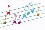 Musical Notes, Colorful, Treble Clef, EMSV01P01_10