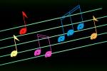 Musical Notes, Colorful, Treble Clef, EMSV01P01_11