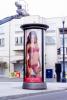 Advertising Kiosk, Woman, Lingerie, Bra, Panty, Bikini, sex in advertising, sexy, billboard