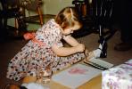 Little Girl Paints with Watercolor, Brush, Paper, Water Glass, EPPV01P02_07