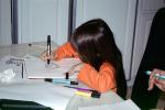 Girl, Drawing, Pen