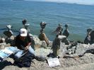 Waterfront, Rocks, stones, mounds, Piles, Stack, Nature, Balance, Sacred Place, Sausalito, Cairn