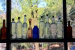 Glass Bottles, jars, shelves