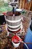 Oak Wine Barrels, press, crusher, crushing, red grapes
