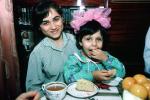 Child Eating, Tea, Cake, Girl, Daughter, Family, Ashkhaband, Turkmenistan