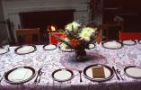 Dinner Plates, Table Setting, Flowers, FDNV01P05_10