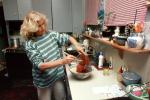 Woman Cooking Pasta for her Kids, Mom makes spaghetti, FDNV01P07_01