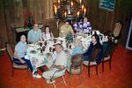 Christmas Dinner, Table Setting, dinner, women, men, feast, tree, chairs, 1960s, FDNV02P01_19