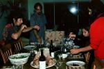 Table Setting, Wine, Meat, Salad, Dishes, Man, Woman, People, FDNV02P07_11