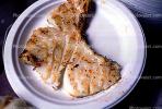 Fish Steak, BBQ, Barbecue, Paper Plate, Grilled, FDNV02P09_09
