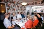 Family, Dinner Party, Table Setting, bread, women, men, wallpaper, 1950s, FDNV02P12_13