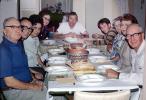 Dinner Party, Table Setting, dinner, bread, women, men, feast, 1950s, FDNV02P12_15