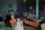 Table, plates, girl, boy, 1960s