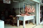 Raw Red Meat, Hanging, Table, Shop, Store