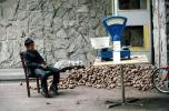 Boy, Scales, Table, Chair, Sitting, Samarkand, Uzbekistan, FGAV02P06_09