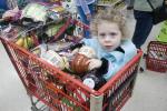 Girl in Shopping Cart, supermarket, FGND01_036