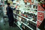 Wine, Liquor, Bottles, Shelves, Grocery Store, Supermarket, racks full of bottles, Supermarket Aisles, FGNV01P04_04