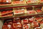 Plastic Wrap, Wrapped, Packaging, Racks, Meat Aisle, Grocery Aisle, Supermarket, Supermarket Aisles