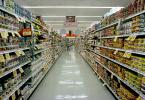 Grocery Aisle, Supermarket, Vanishing Point, Supermarket Aisles