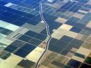 over the Central Valley, near Fresno, Aqueduct, Central California, patchwork, checkerboard patterns, farmfields, FMND01_235