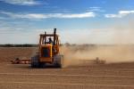 Plowing, plow, dust, field, dirt, Caterpillar Tractor, soil, FMND03_164