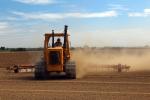 Plowing, plow, dust, field, dirt, Caterpillar Tractor, soil, FMND03_165
