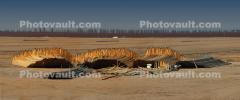 Water Irrigation Pipe Sections, stacked, farmland, sprinklers, Central Valley, Abstract, FMND04_055