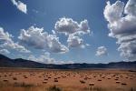 Hay Bales, Cumulus Cluds, Pavant Range, near Scipio, FMND04_098