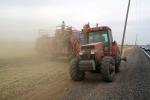 Case International 7220 Tractor, Westley, San Joaquin Valley, dust, FMND04_117