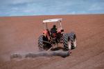 Tractor Pulling Rotary Disk Plow, Coastal Santa Cruz County, California, Dirt, soil